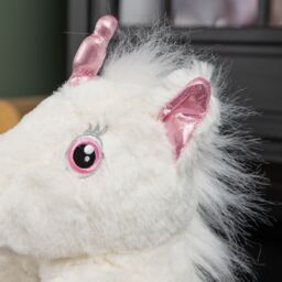 Samuel Alexander 24cm Plush White Unicorn with Sparkly Pink Horn & Hooves - thumbnail 6