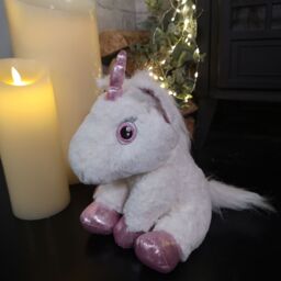 Samuel Alexander 24cm Plush White Unicorn with Sparkly Pink Horn & Hooves - thumbnail 3