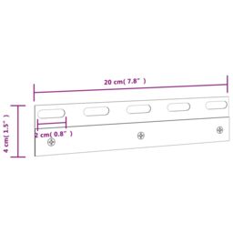 Berkfield Home Connecting Plates 6 pcs Silver 20 cm Stainless Steel - thumbnail 6