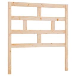 Berkfield Home Bed Headboard 96x4x100 cm Solid Wood Pine in Light Oak - Size: 96 x 4 x 100 cm - thumbnail 1