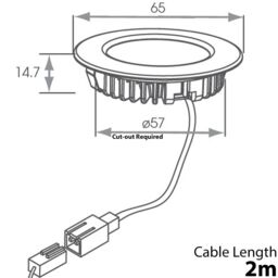 Loops 6x CHROME Round Flush Under Cabinet Kitchen Light & Driver Kit - Natural White LED - thumbnail 4