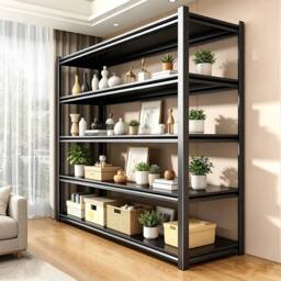 Ventryn 5 Tier Metal Storage Rack Shelving Unit For Garage Warehouse Shed in Black - thumbnail 3