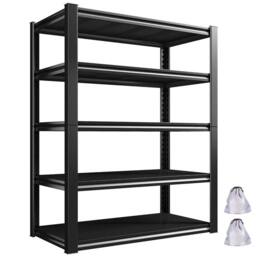Ventryn 5 Tier Metal Storage Rack Shelving Unit For Garage Warehouse Shed in Black - thumbnail 1