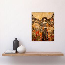 Artery8 The In The Dandelion Dream By Dianne Knope Klimt William Morris Inspired Style Wildflower Meadow Unframed Wall Art Print Poster Home Decor - thumbnail 4