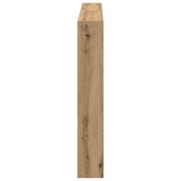 Berkfield Home Headboard Cabinet with LED Artisan Oak 160x17x102 cm in Brown - Size: 160 x 17 x 102 cm - thumbnail 8