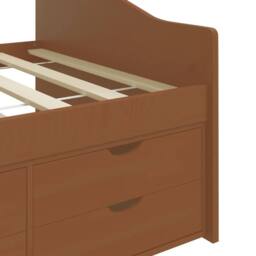 Berkfield Home 3-Seater Day Bed with Drawers Honey Brown Solid Pinewood 90x200 cm - thumbnail 8