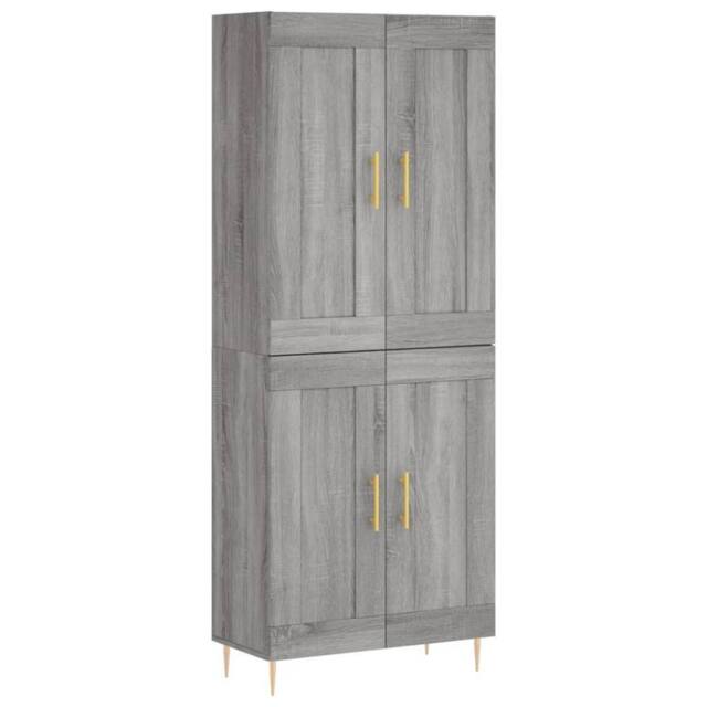 Berkfield Home Highboard Grey Sonoma 69.5x34x180 cm Engineered Wood - image 1