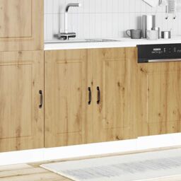 Berkfield Home Sink Base Cabinet Kalmar Artisan Oak 80x46x81.5 cm Engineered Wood in Brown - thumbnail 3