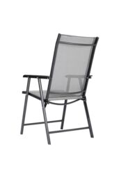 Garden Sanctuary 3 Piece Steel Round Outdoor Garden Table & Chair Set in Black - thumbnail 4