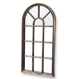 Gainsborough Arched Garden Mirror in Antique-Bronze - Weatherproof & Decorative in Bronze - thumbnail 2
