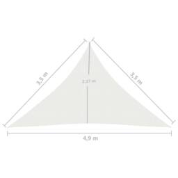 Berkfield Home Sunshade Sail 160 g/m ² White 3.5x3.5x4.9 m HDPE - thumbnail 6