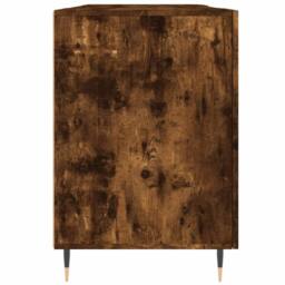 Berkfield Home Desk Smoked Oak 140x50x75 cm Engineered Wood in Brown - Size: 140 x 50 x 75 cm - thumbnail 7