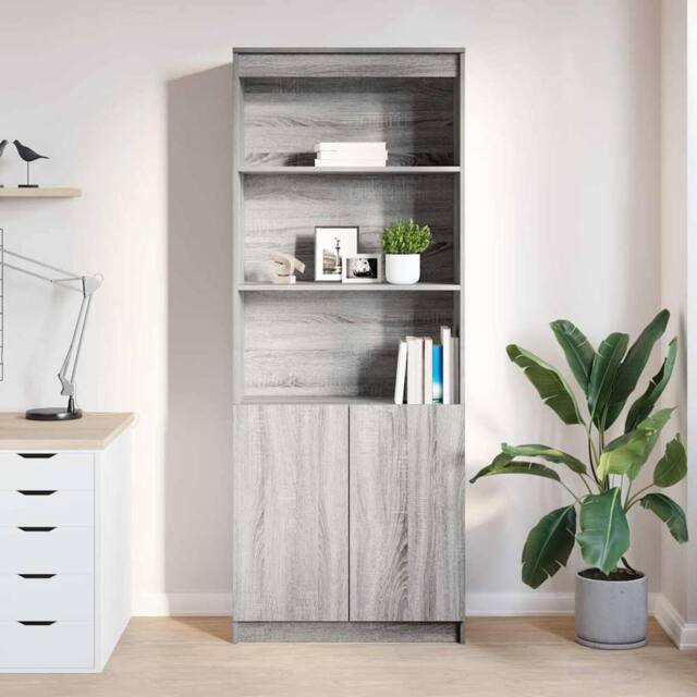 Berkfield Home Highboard Grey Sonoma 70x35x180 cm Engineered Wood - Size: 70 x 35 x 180 cm - image 1