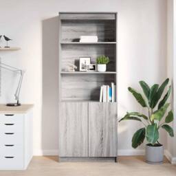Berkfield Home Highboard Grey Sonoma 70x35x180 cm Engineered Wood - Size: 70 x 35 x 180 cm