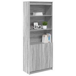 Berkfield Home Highboard Grey Sonoma 70x35x180 cm Engineered Wood - Size: 70 x 35 x 180 cm - thumbnail 4