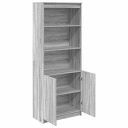 Berkfield Home Highboard Grey Sonoma 70x35x180 cm Engineered Wood - Size: 70 x 35 x 180 cm - thumbnail 5