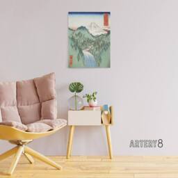 "Artery8 In The Mountains Of Izu Province Canvas Wall Art Print Hiroshige in Green - Size: W18"" x H24""" - thumbnail 3