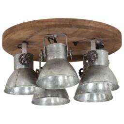 Berkfield Home Ceiling Lamp 25 W Vintage Silver 50x50x25 cm E27 - Size: 50 x 50 x 25 cm - thumbnail 3
