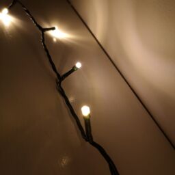 Samuel Alexander 200 LED 16m Indoor Outdoor Christmas Multi Function Mains Operated String Lights with Timer in Warm White in Beige - thumbnail 5
