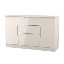 Ready Assembled 2 U Lucca 2 Door 3 Drawer Sideboard (Ready Assembled) in Taupe - thumbnail 4