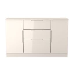 Ready Assembled 2 U Lucca 2 Door 3 Drawer Sideboard (Ready Assembled) in Taupe - thumbnail 2