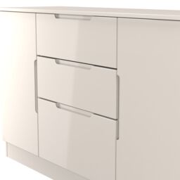 Ready Assembled 2 U Lucca 2 Door 3 Drawer Sideboard (Ready Assembled) in Taupe - thumbnail 5