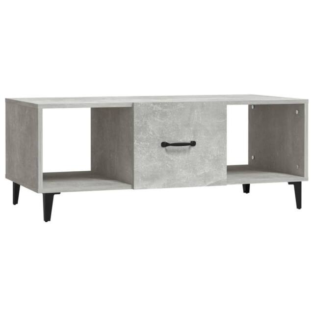 Berkfield Home Coffee Table Concrete Grey 102x50x40 cm Engineered Wood - Size: 102 x 50 x 40 cm - image 1