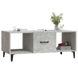 Berkfield Home Coffee Table Concrete Grey 102x50x40 cm Engineered Wood - Size: 102 x 50 x 40 cm - thumbnail 4