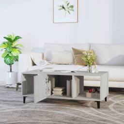 Berkfield Home Coffee Table Concrete Grey 102x50x40 cm Engineered Wood - Size: 102 x 50 x 40 cm - thumbnail 3