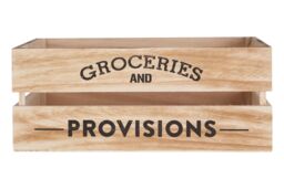 Orsina Naresso Natural Wood Groceries & Provisions Crate in Brown