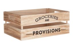Orsina Naresso Natural Wood Groceries & Provisions Crate in Brown - thumbnail 2