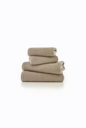 Deyongs Sereno Soft Textured Towel In 550GSM Pure Zerotwist Cotton in Stone - Size: Bath Sheet - thumbnail 2