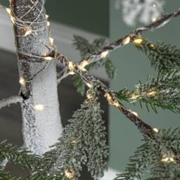 Samuel Alexander 5ft Light up Snow Flocked Christmas Pine Tree with 240 White LEDs in Green - thumbnail 5