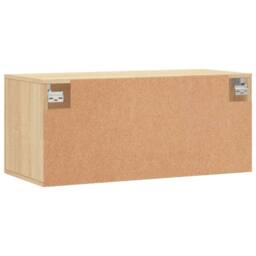 Berkfield Home Wall Cabinet Sonoma Oak 80x36.5x35 cm Engineered Wood in Light Brown - thumbnail 8