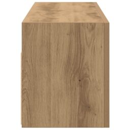 Berkfield Home Bathroom Wall Cabinet Artisan Oak 80x25x30 cm Engineered Wood in Brown - Size: 80 x 25 x 30 cm - thumbnail 7