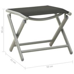 Berkfield Home 9 Piece Garden Lounge Set Black & Silver - thumbnail 9