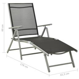 Berkfield Home 9 Piece Garden Lounge Set Black & Silver - thumbnail 8