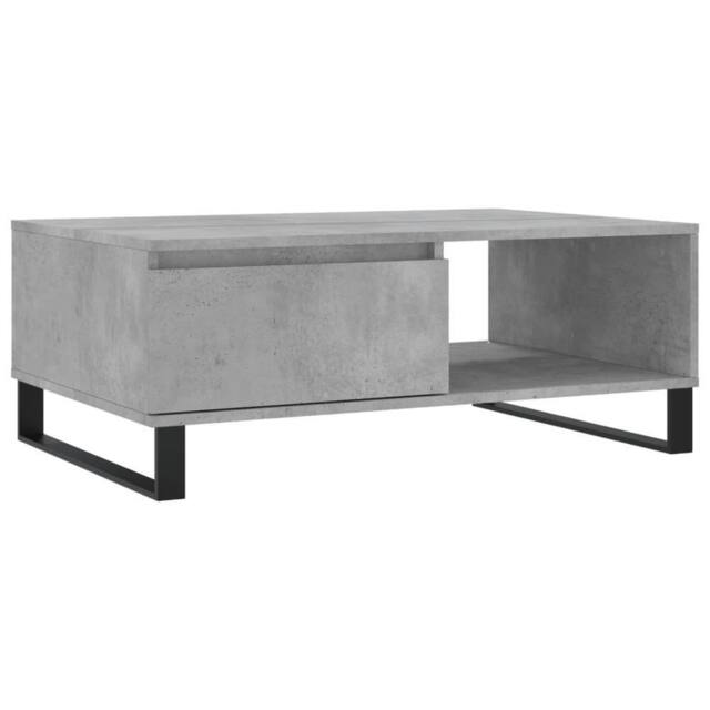 Berkfield Home Coffee Table Concrete Grey 90x60x35 cm Engineered Wood - Size: 90 x 60 x 35 cm - image 1