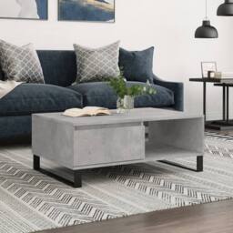 Berkfield Home Coffee Table Concrete Grey 90x60x35 cm Engineered Wood - Size: 90 x 60 x 35 cm - thumbnail 2