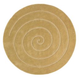 The Rug Shop UK Gold Handmade Luxurious Easy to clean Geometric Circle Rug - Size: 180 cm diameter - thumbnail 3