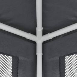 Berkfield Home Party Tent with 6 Mesh Sidewalls Anthracite 3x6 m HDPE in Charcoal - thumbnail 6