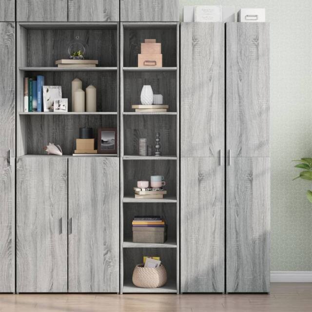 Berkfield Home Highboard Grey Sonoma 40x41x185 cm Engineered Wood - Size: 40 x 41 x 185 cm - image 1