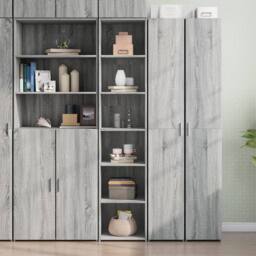 Berkfield Home Highboard Grey Sonoma 40x41x185 cm Engineered Wood - Size: 40 x 41 x 185 cm