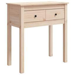 Berkfield Home Console Table 70x35x75 cm Solid Wood Pine in Light Tan - Size: 70 x 35 x 75 cm - thumbnail 1
