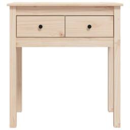 Berkfield Home Console Table 70x35x75 cm Solid Wood Pine in Light Tan - Size: 70 x 35 x 75 cm - thumbnail 6