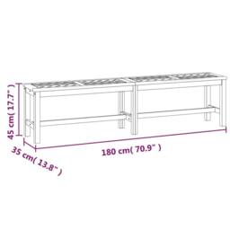 Berkfield Home Garden Bench 180 cm Solid Wood Acacia in Brown - thumbnail 7