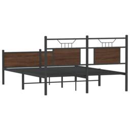 Berkfield Home Bed Frame Frame Brown Oak 150x200 cm King Size Wood - thumbnail 8