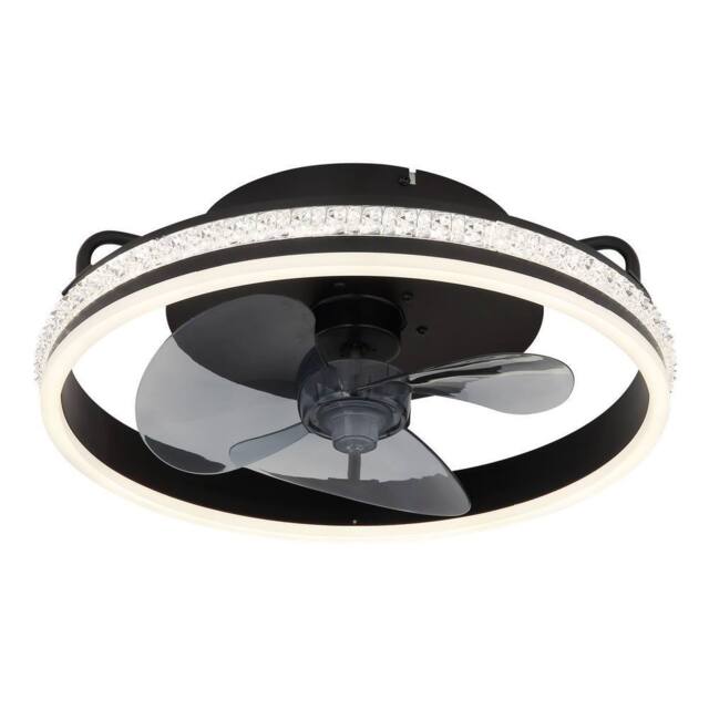 Netlighting Cataleya Ceiling Fan Black 3 Blade LED Dimmable 2700-6500K Remote - image 1