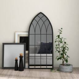 Berkfield Home Mirror Black 100x45 cm Iron for Indoor Use - thumbnail 2