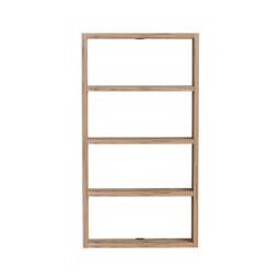 CALICOSY LYA 4-Shelf Wall Shelf, 80Cm High in Light Oak - thumbnail 3